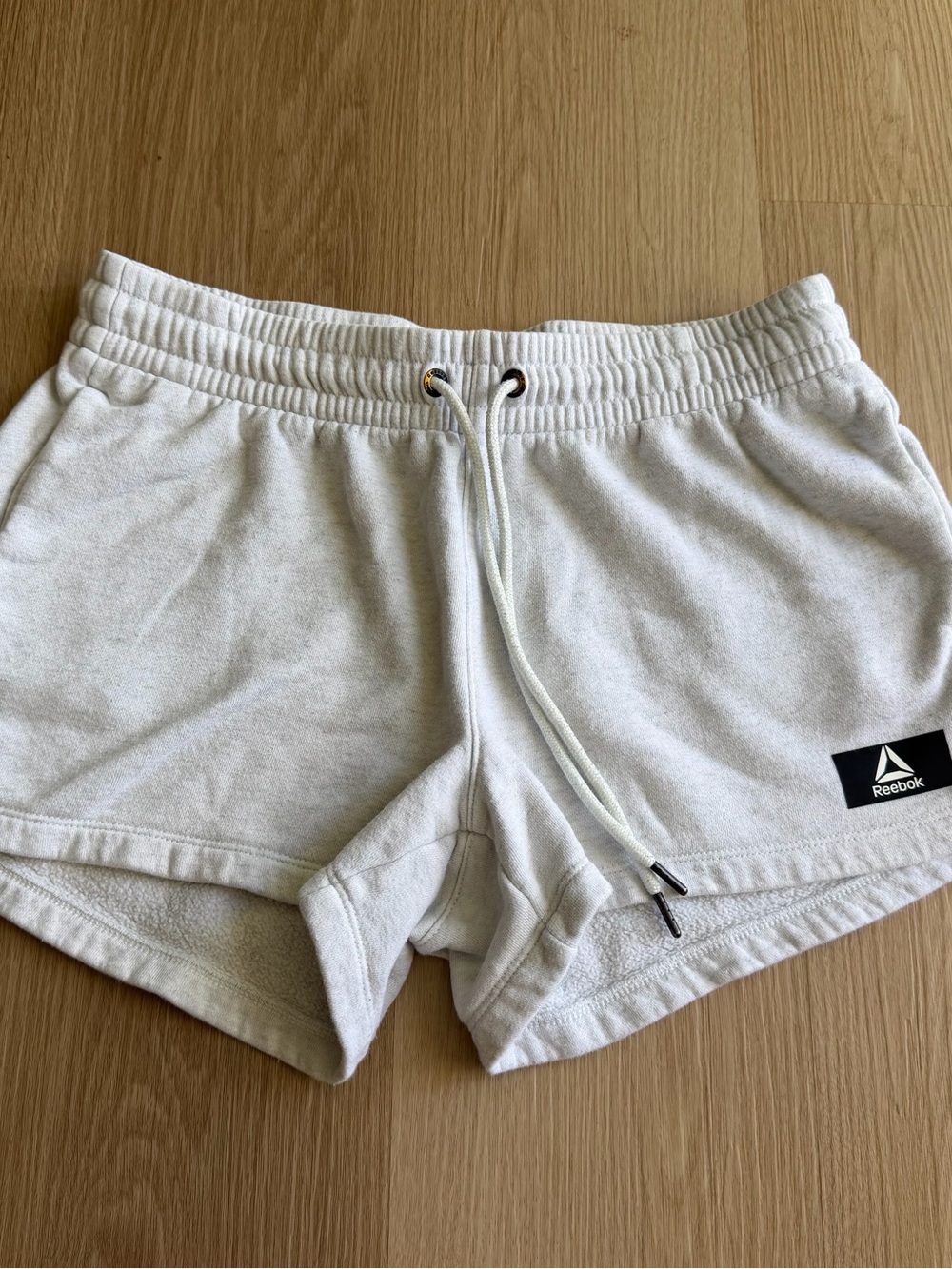 Reebok Women’s Gray Terry Lounge Shorts with Drawstring Size S